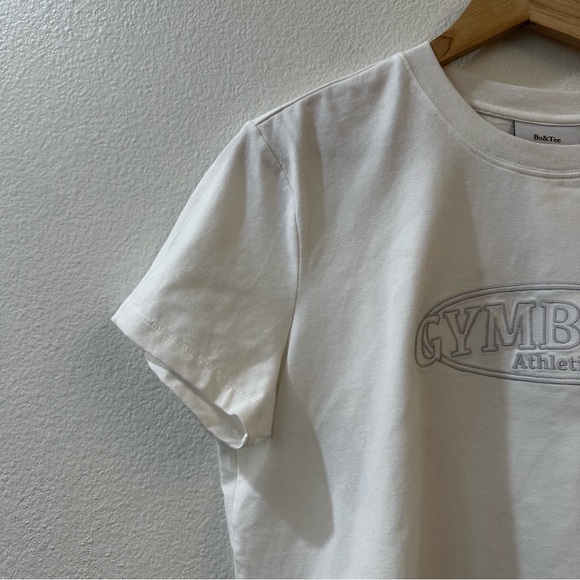 Bo&Tee Women's Crewneck Short Sleeve "Gymbrat" Cropped Tee Shirt Size 2XL - Picture 3 of 9